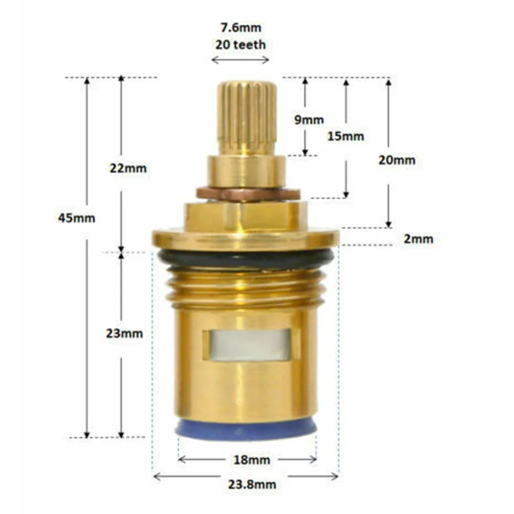

Ceramic Valves Cartridge Valve Mixer Spares Gland Tap G1 / 2 (1/2 \"20.5mm)