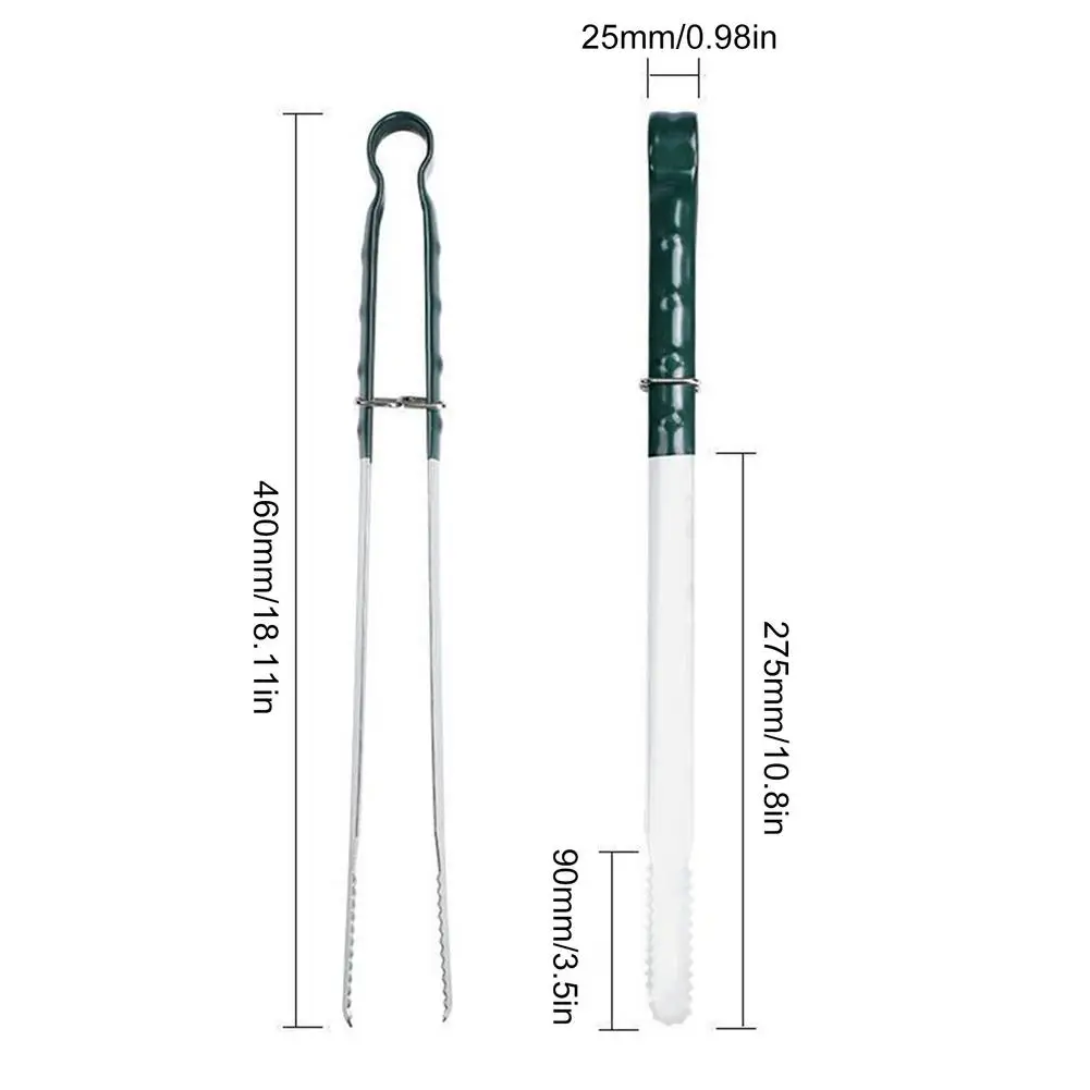 Угольные щипцы из нержавеющей стали для огня зажим барбекю захватывающий