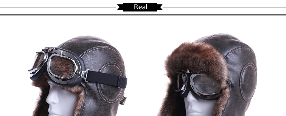 Зимняя куртка-бомбер Шапки Плюшевые Earflap русская ушанка с очки для мужчин женщин's Траппер Авиатор шлем летчика Искусственная кожа меха зимние шапки