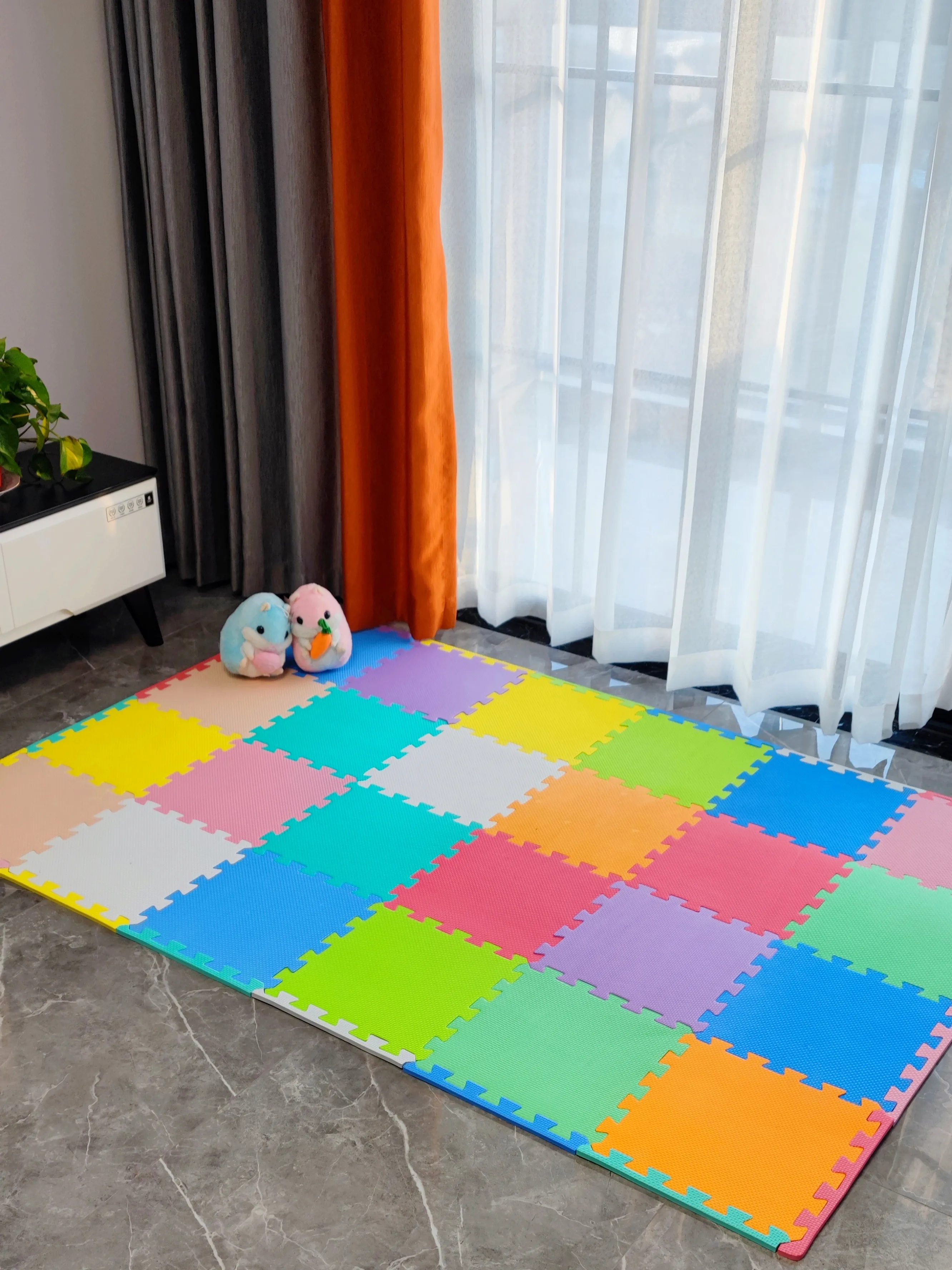 

Meitoku Baby EVA Foam Games and Puzzles Play Mat/9pcs/lot Interlocking Exercise Tiles Floor Mat for Kid,Baby Activity Gym 31.5cm