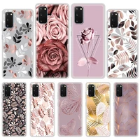 Fashion Phone Case for Samsung Galaxy S20 S21 S10 Plus Note Ultra Lite Soft Mobile Cover Fashion Flower Leaf