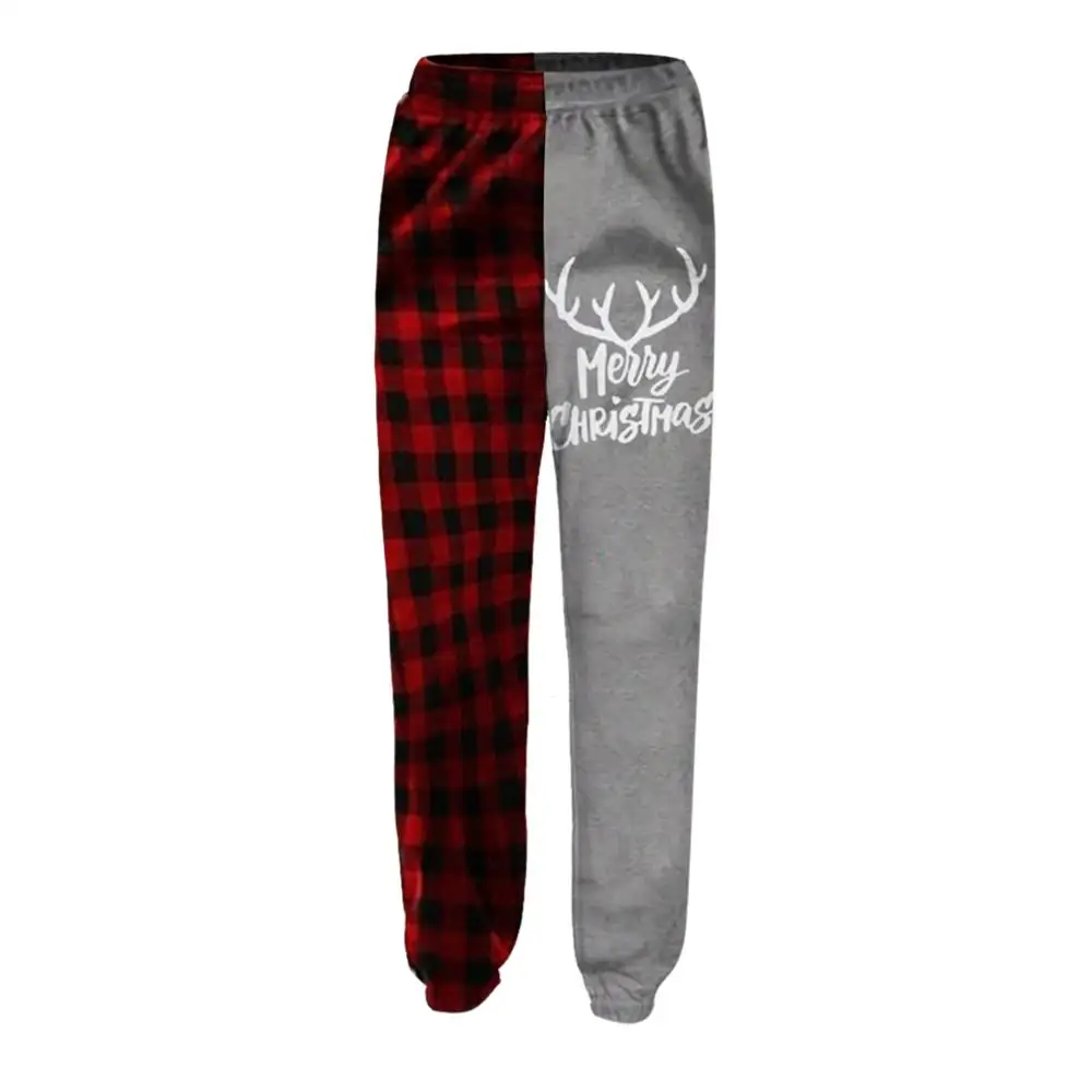 Новые модные брюки для бега женские мешковатые спортивные с рождественским