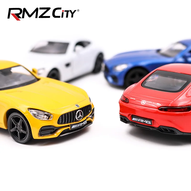 RMZ городской лицензированный литой автомобиль модель 1:36 AMG GTS SupercarToy транспортные