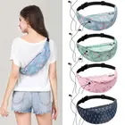 Забавная поясная сумка для женщин, нагрудной мешок для поездок, спортивный поясной кошелек для женщин с цветочным принтом