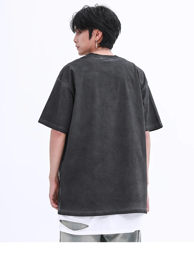 

Men T Shirt Hip Hop Dark Streetwear Tshirt Print Harajuku Summer Short Sleeve Comfortable Cotton Large Size T-shirt