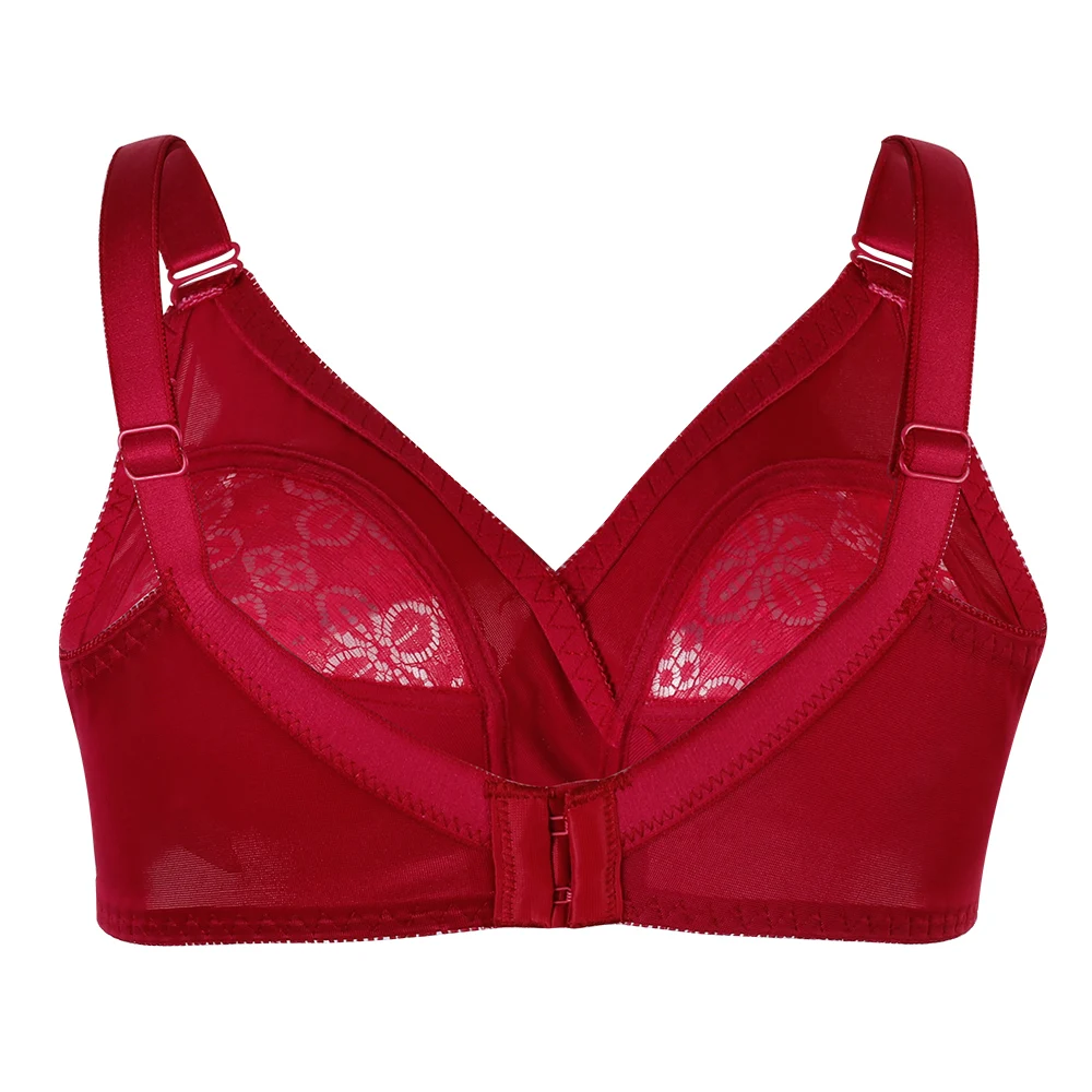 TELIMUSSTO красный кружевной бюстгальтер с полной чашкой большого размера женское