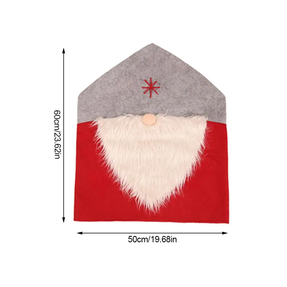 

Santa Claus Red Hat Christmas Chair Set Christmas Family Restaurant Decor Chair Cover Forester Chair Cover Decoration