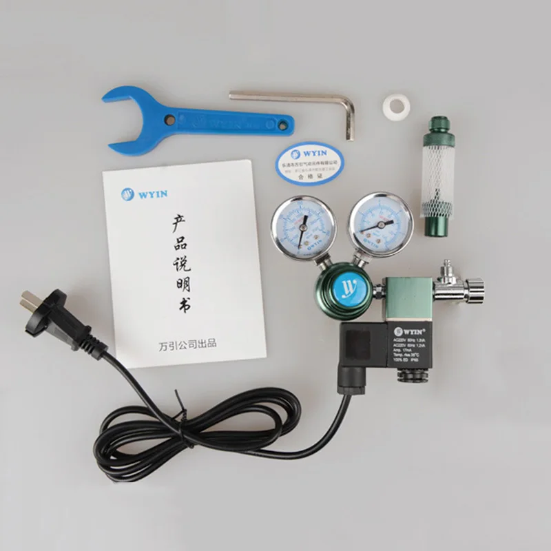 Co2 Controller Pressure Regulator Double Gaulage Magnetic Valve Aquarium Fish Tank CO2 Decompression Control With Bubble Counter | Дом и сад