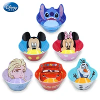 disney anime childrens tableware 3d cartoon doll rice bowl mickey mouse stitch kawai fall resistant bowl baby child tableware