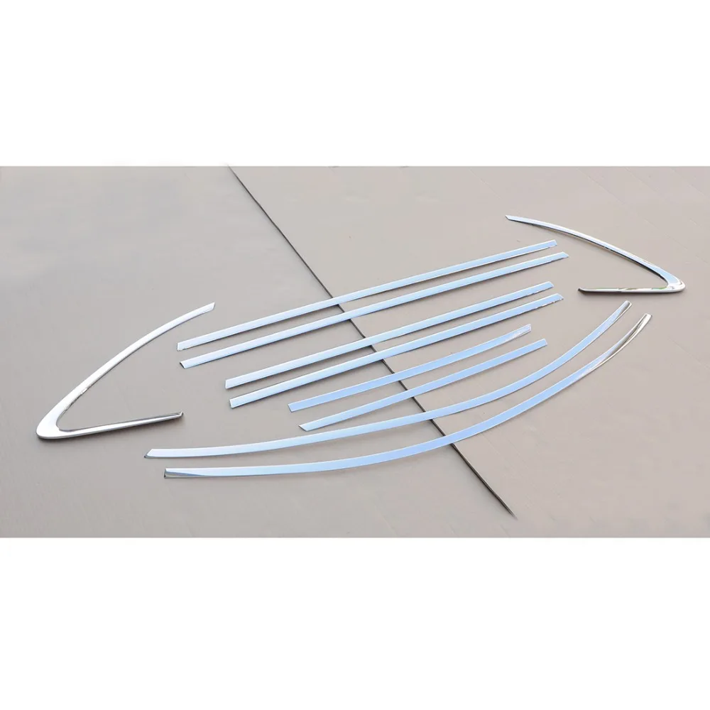 

10 Pcs Stainless Steel Window Molding Trim Covers For 2014 2015 2016 Porsche Macan [QP1001]