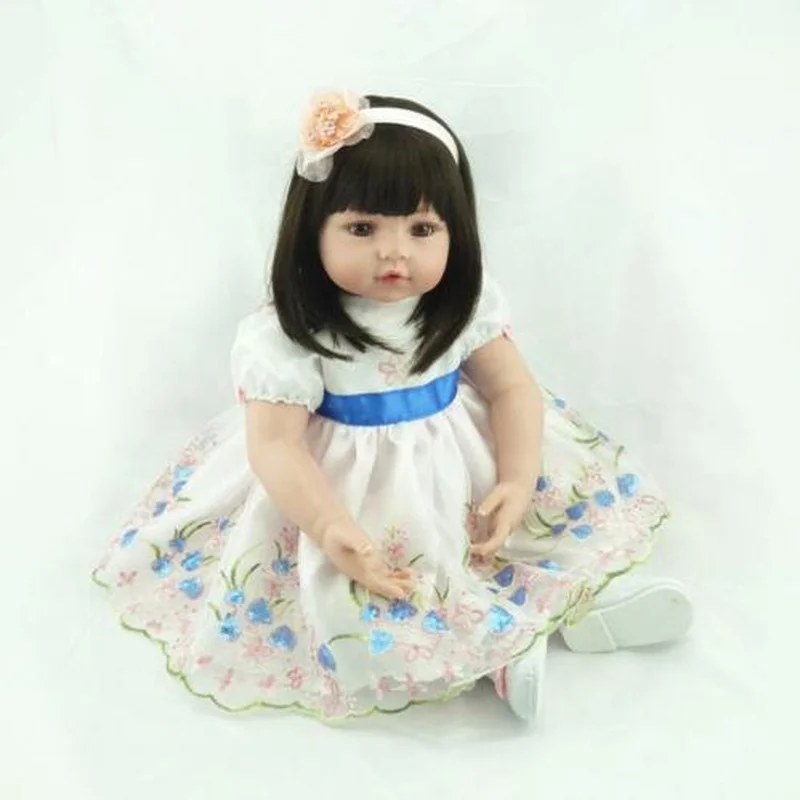 

Кукла-младенец, девочка, малыш, мягкий винил, силикон, 22 дюйма, детская игрушка, детский подарок, куклы для девочек, силиконовая кукла