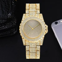 watches for men iced out diamond watch quartz rhinestone cuban watches cz blinged out watch clock gift wholesale relogio reloj