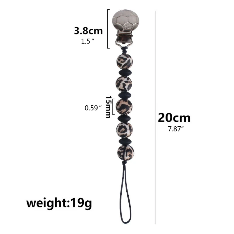 

Silicone Teething Pacifier Clips With Safe Silicone Beads Pacifier Chain Holder For Nipples Baby Chew Toys