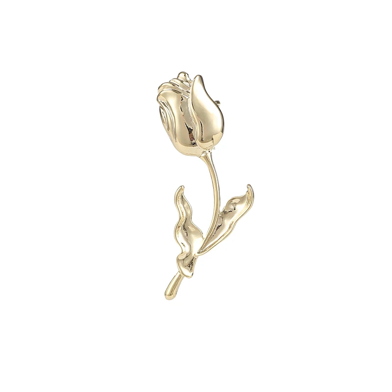 

Sterling Silver Needle Retro Rose Earrings Women's Elegant Korean Simple All-Match Flower Earrings Ear Clip Ear Rings