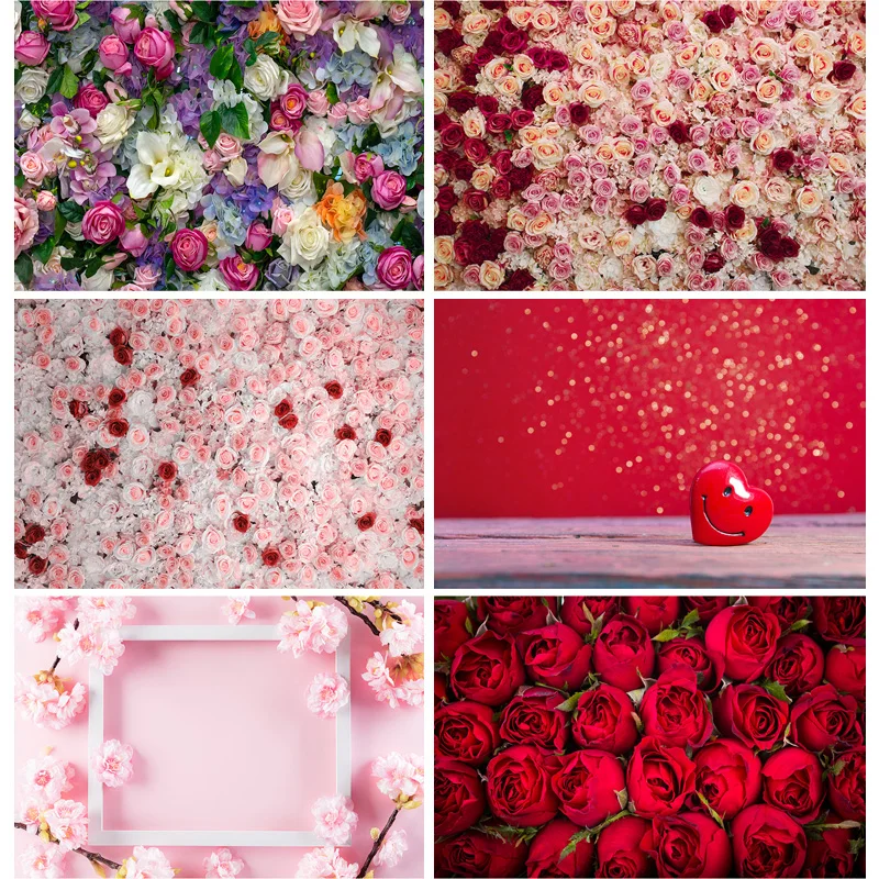 

SHENGYONGBAO Vinyl Custom Valentine's Day Photography Backdrops Wooden Flower Party Backgrounds Birthday Backdrop 201214QMH-02