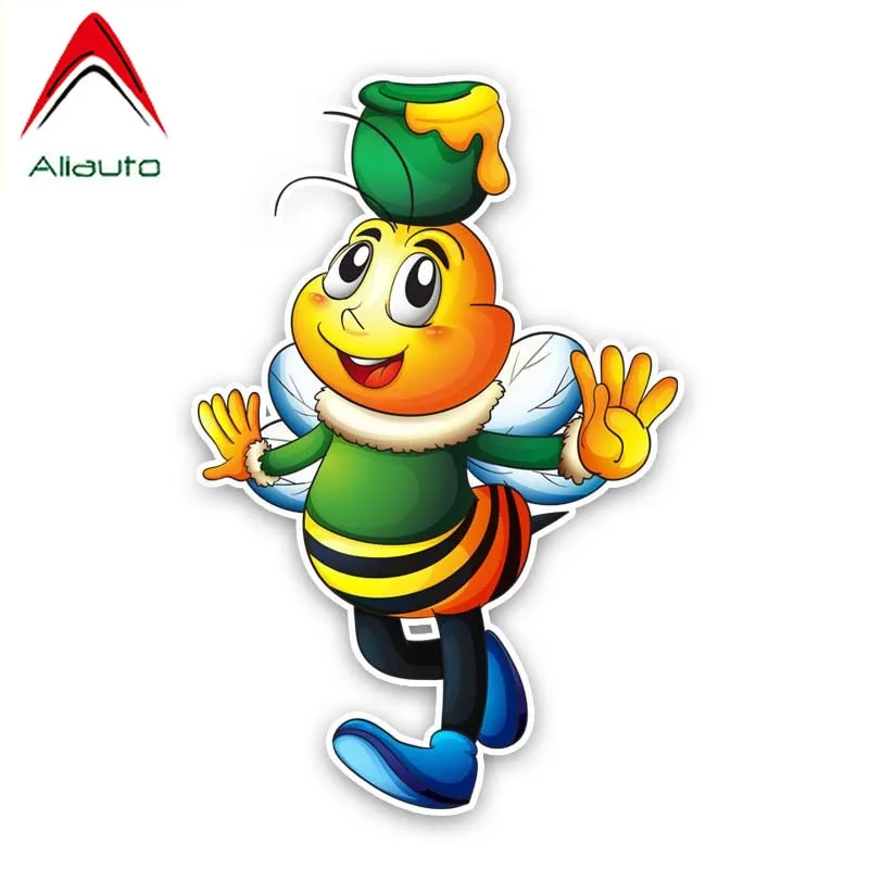 Aliauto забавная Автомобильная наклейка пчелы Топ медовая банка аксессуары ПВХ для