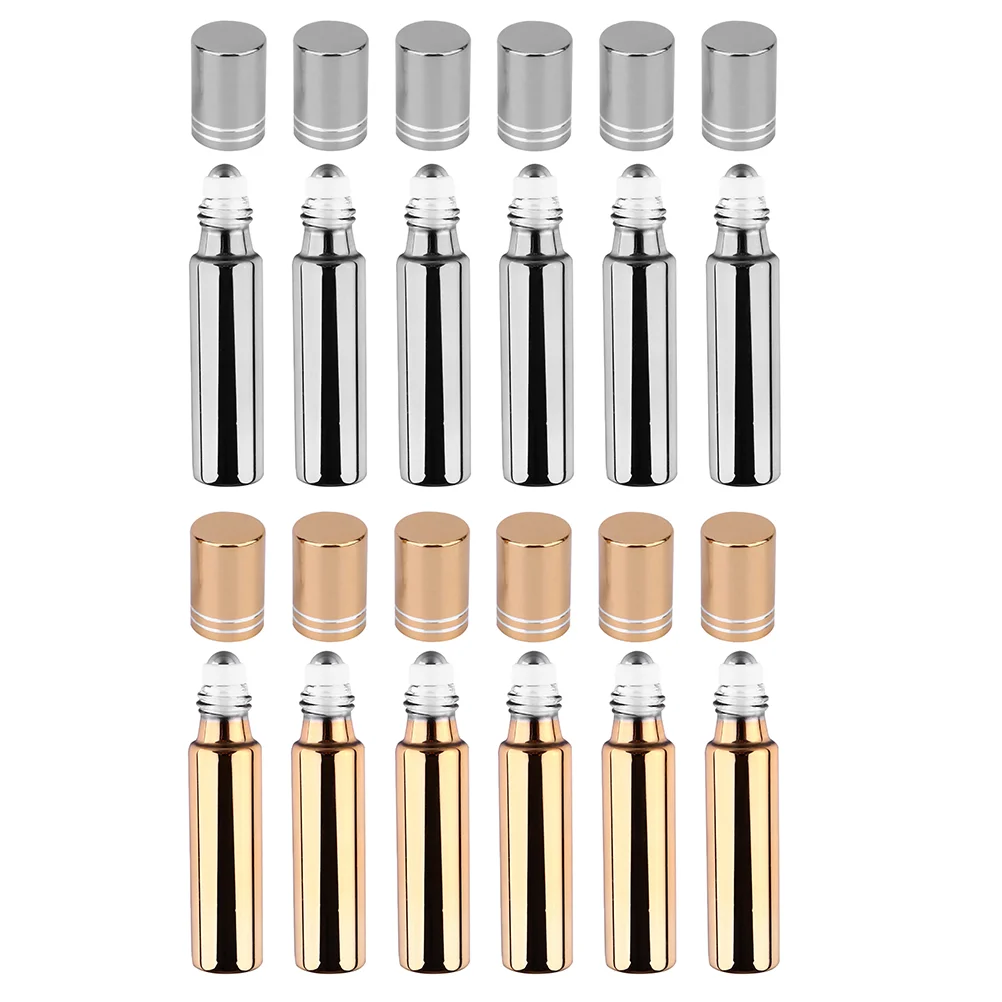 

12pcs Subpackage Containers Refillable Empty Bottles Roll-on Bottles for Travel