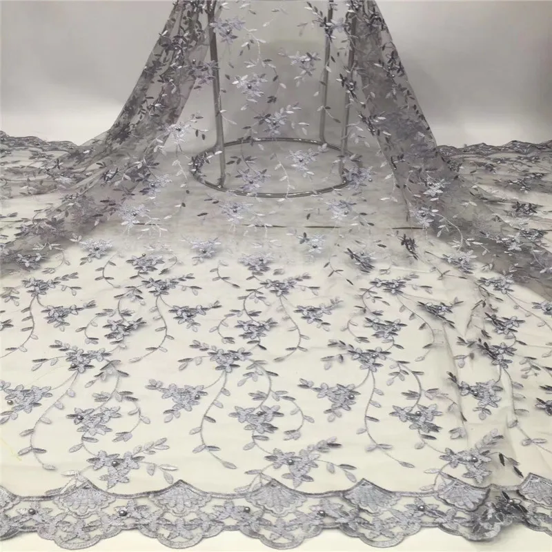 Серая нигерийская кружевная ткань 2019 зеленая Высококачественная африканская
