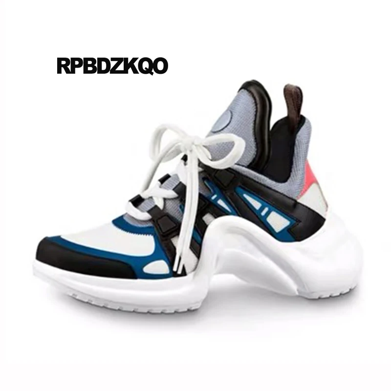 На толстой подошве Кроссовки на платформе Обувь резине Удобная обувь шнуровке