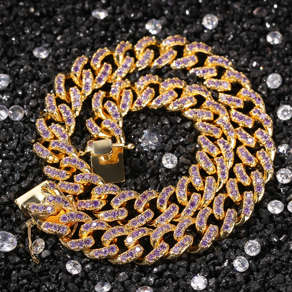 Ожерелья BLING KING из кубинской цепи с кубинским цирконием Роскошные роскошные