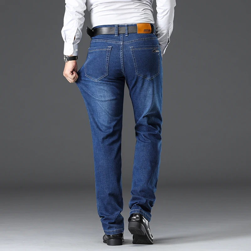 Vomint 2019 Новые мужские джинсы деловые Прямые повседневные джинсовые брюки