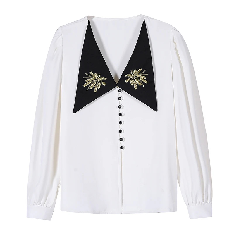 

Spring Fall Womens Tops And Blouses Vintage Plus Size Women Clothes White Shirt Ropa Mujer Office Ladies Tops Camisas Tunika