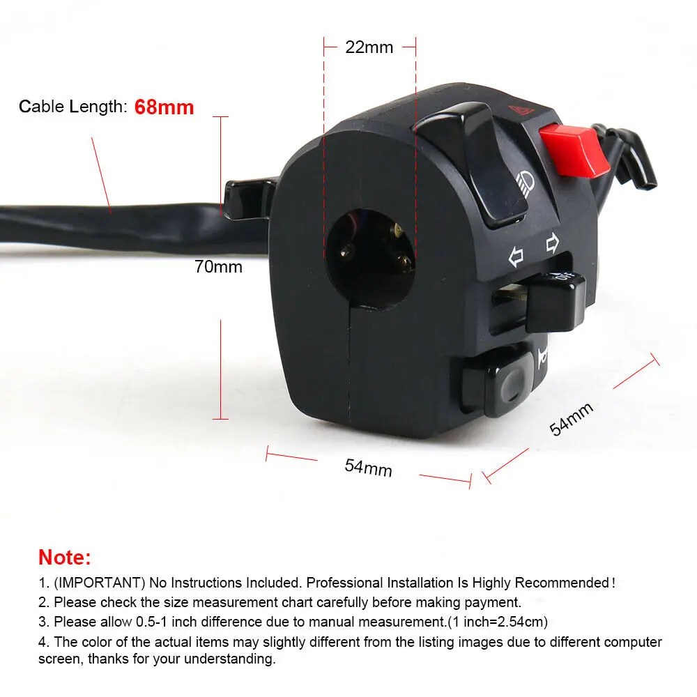 Переключатель на руль мотоцикла 7/8 &quot Электрический фонарь для с поворотным