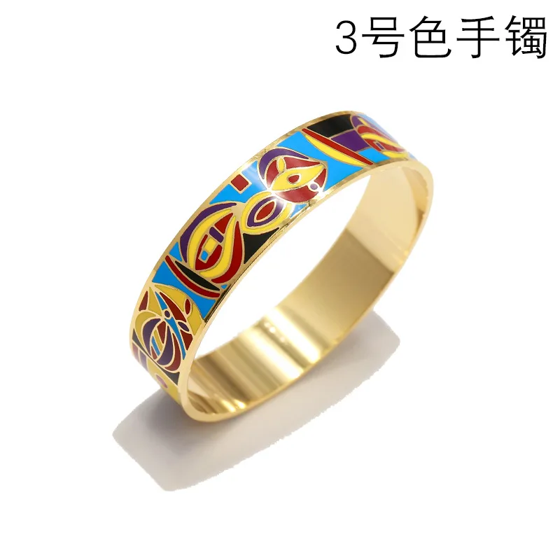 7 цветов женский браслет в винтажном стиле Широкий эмалевый Мути цвет | Украшения
