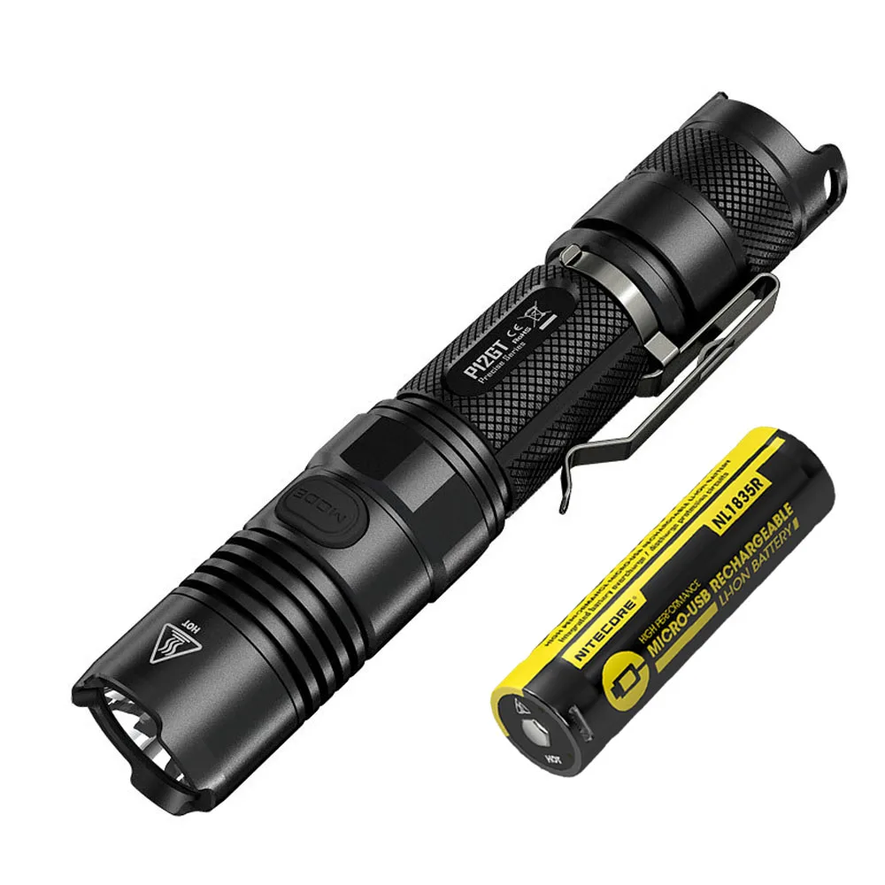 NITECORE P12GT тактический фонарь XP-L HI V3 светодиодный Макс 1000 люмен расстояние луча 320 м ручной фонарь для поиска и спасания - Испускаемый цвет: P12GT NL1835R