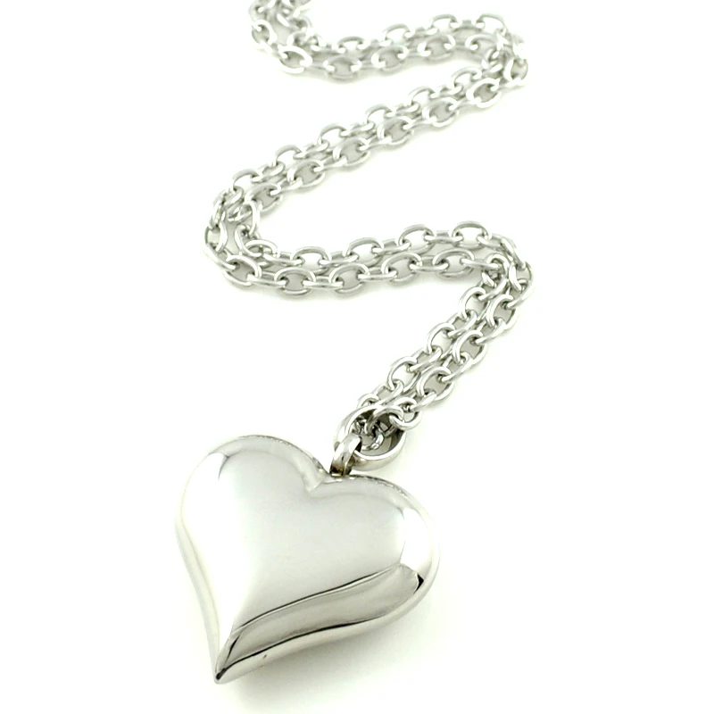 

AMUMIU Romantic Love Heart Necklace For Women Stainless Steel Fashion Charm Cute New Fashion Jewelry Party Gifts HN512
