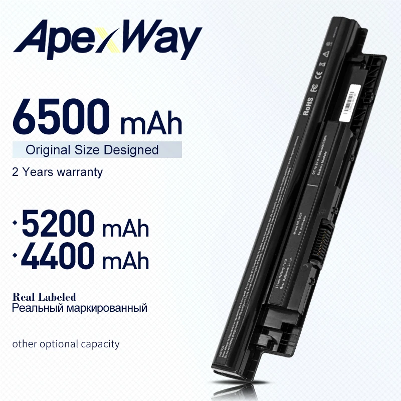 

Аккумулятор ApexWay для ноутбука Dell Inspiron 17R 5721 14R 5421 MR90Y N121Y G019Y G35K4 X29KD T1G4M V1YJ7 MK1R0 9K1VP DJ9W6
