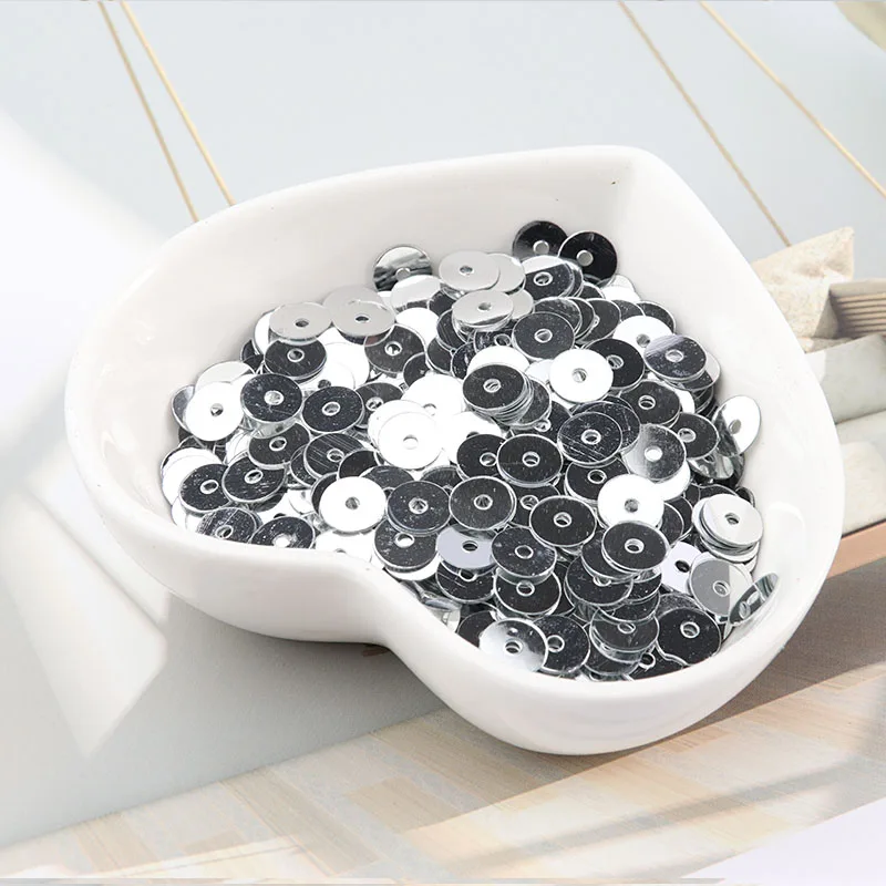 720 шт./упак. 6 мм блестки на серебряной основе Плоская Круглая свободная