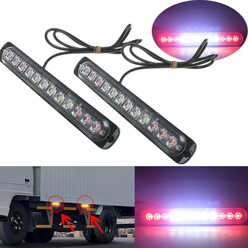 2 шт. 7 5 дюймов красный/белый/красный 12-светодиодный ультра-тонкий автомобиль