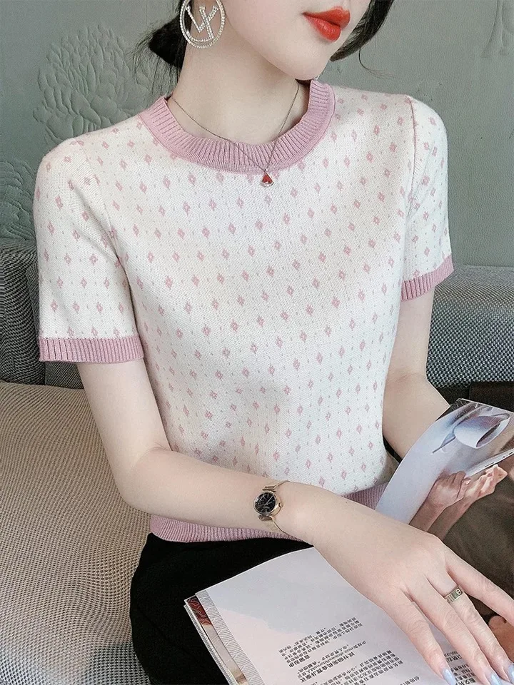 

Fashion Logo Printing T Shirts Women's Short brown Sleeve Fashion 100% cotton Female T-Shirts