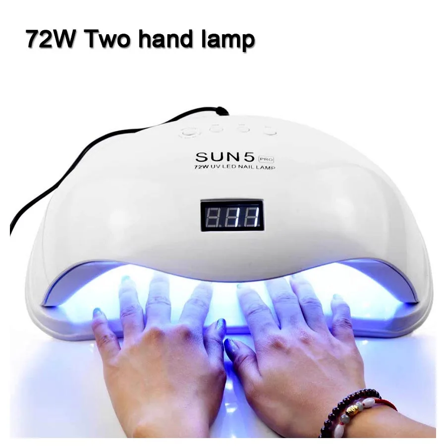 УФ лампа SUN5 Pro 72 Вт светодиодный профессиональный маникюрный прибор для сушки