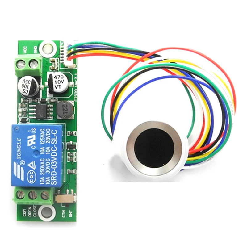

1 Pcs Portable Handheld Game Console Black & 1 Set DIY Fingerprint Identification Module Control Relay Module