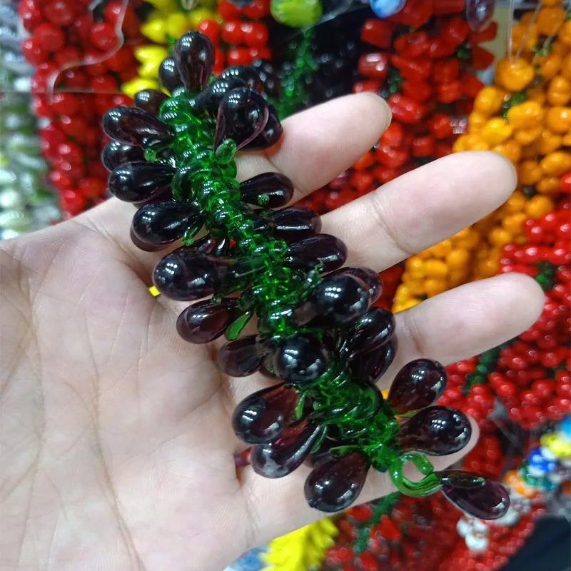 

50pcs Handmade Lampwork Cherry Beads Pendants Fruits Vegetables Lampwork Pendant Lemon/watermelon/eggplant/strawberry DIY