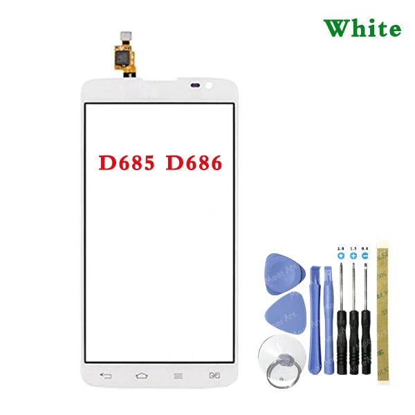 Высокое качество 5,5 ''для LG G Pro Lite D685 D686 двойная карта ЖК-дисплей с сенсорным экраном дигитайзер сенсор замена или ремонт - Цвет: Only White Touch