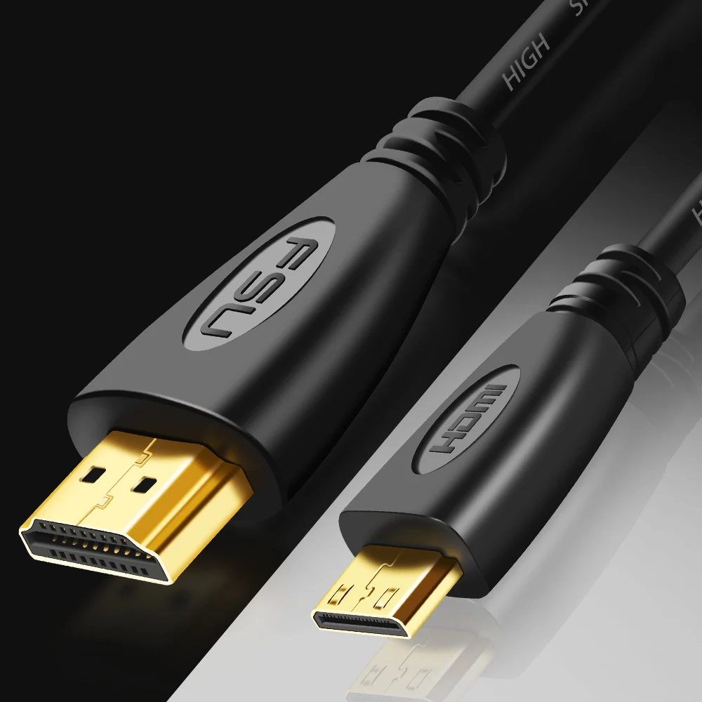 Мини-hdmi-hdmi кабель 1080p 3D Высокоскоростной адаптер позолоченный штекер для камеры монитор проектор ноутбук ТВ 1 м, 1,5 м, 2 м, 3M, 5 м