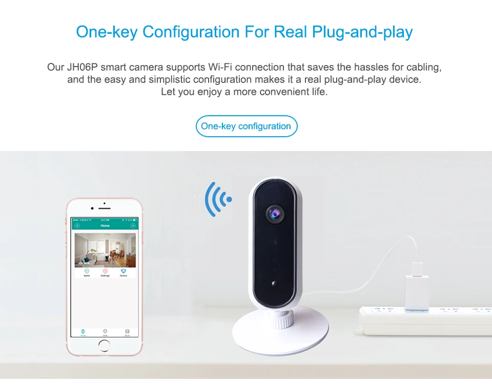 Jimi JH06P Новинка 1080P беспроводная Wifi ip-камера рыбий глаз панорамная камера домашняя система видеонаблюдения камера детский монитор