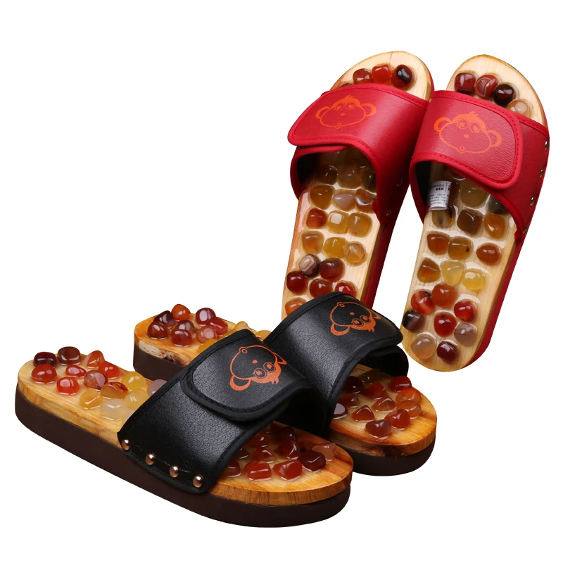 Массажные шлепанцы для ног натуральный Массажер рефлексотерапии улучшения