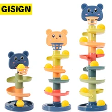Children Early Education Toy Rolling Ball Pile Tower Educational Montessori Toy Rotating Track Educational Baby Toys Toddler Toy