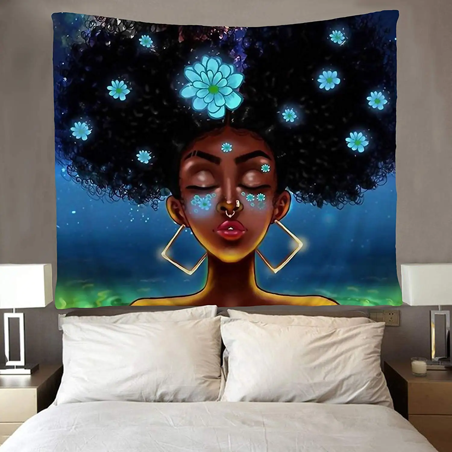 African American Women Art Tapestries Wall Unique Custom |