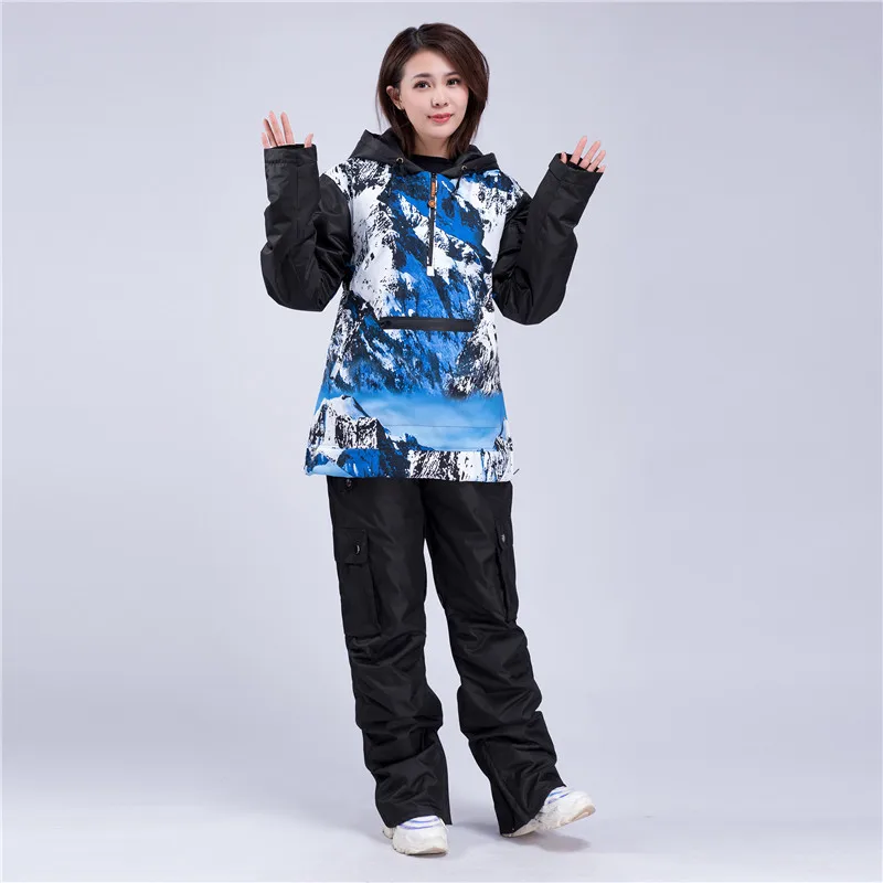 Женский водонепроницаемый комбинезон лыжный костюм для катания на лыжах и