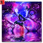 Абстрактная алмазная живопись с бабочками, современное сказочное искусство, сделай сам, вышивка крестиком, алмазная вышивка, мозаичная живопись, декор гостиной