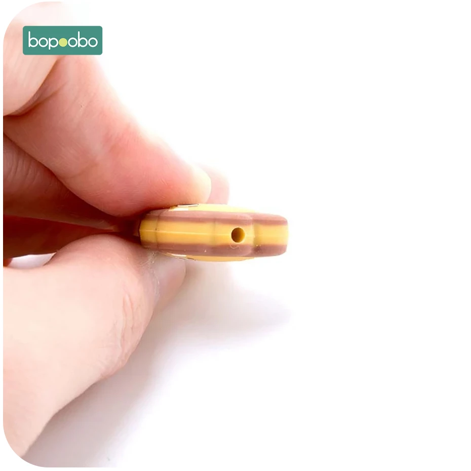 Bopoobo 3 шт. Силиконовые Прорезыватели для еды силиконовые мини бусины в форме льва Bpa Бесплатно Детские Прорезыватели Для DIY Соска-подвеска грызуны бусины