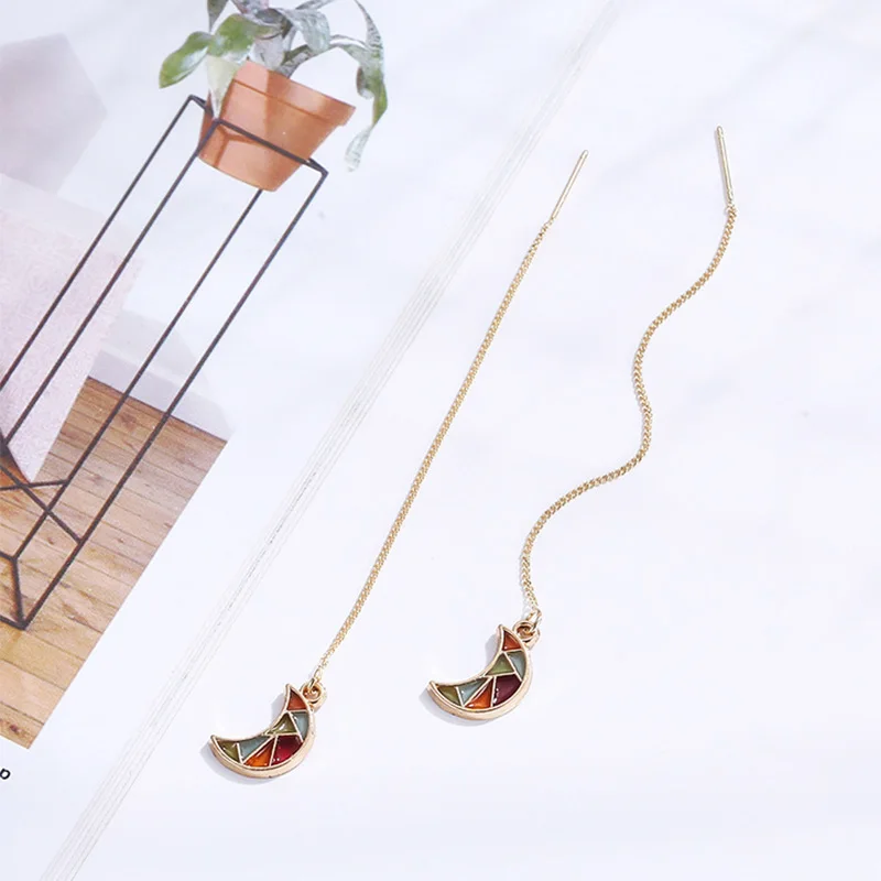 LEGENSTAR Новая Звезда Луна женские модные серьги 2019 космическая планета длинные