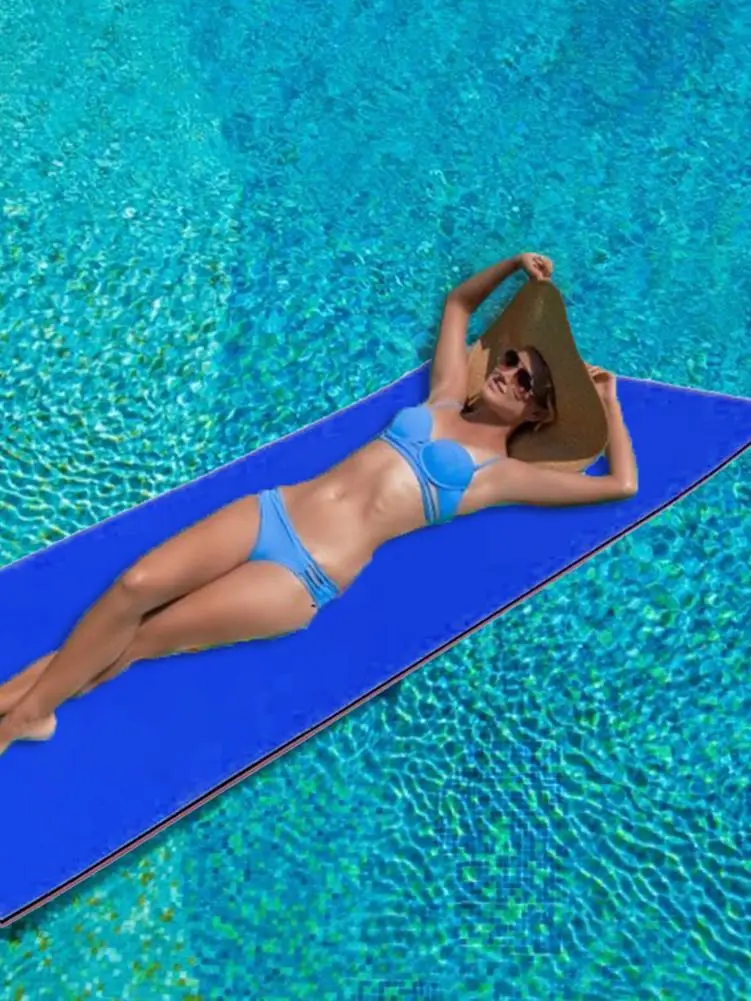 

2/3 Layer Anti-tear Xpe Foam Floating Pad Durable Water Blanket Water Floating Bed Pad Mat For Sunbathing Water Sports Picnics