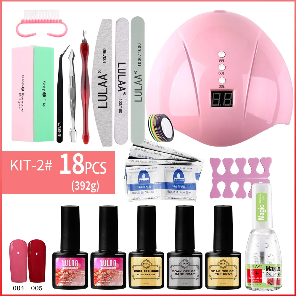 Набор лаков для ногтей 36 Вт УФ лампа сушилка с 18/27/33 шт./набор гель маникюрный