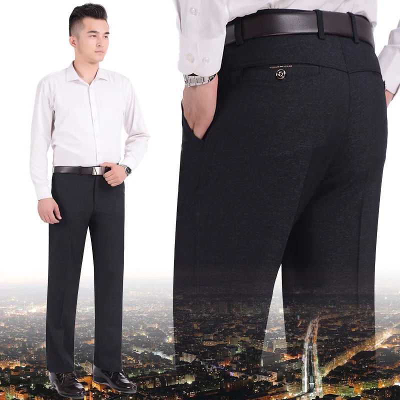 

In the fall and winter of 2020 men slacks loose straight thick paragraph trousers for tall waist trousers